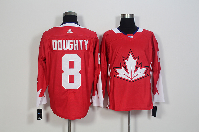 Mens Team Canada #8 Drew Doughty 2016 World Cup of Hockey Olympics Game Red Jersey