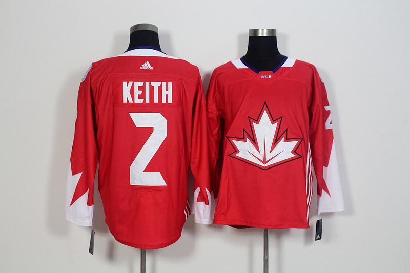 Mens Team Canada #2 Duncan Keith 2016 World Cup of Hockey Olympics Game Red Jersey