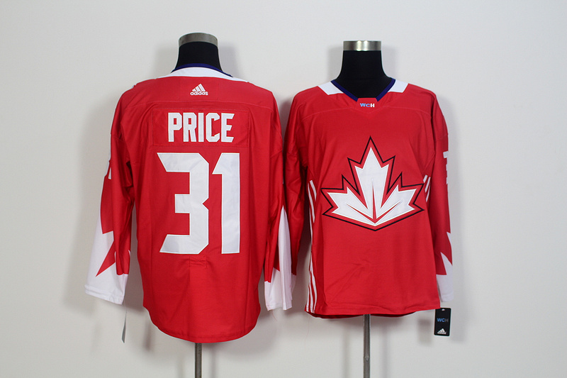 Mens Team Canada #31 Carey Price 2016 World Cup of Hockey Olympics Game Red Jersey