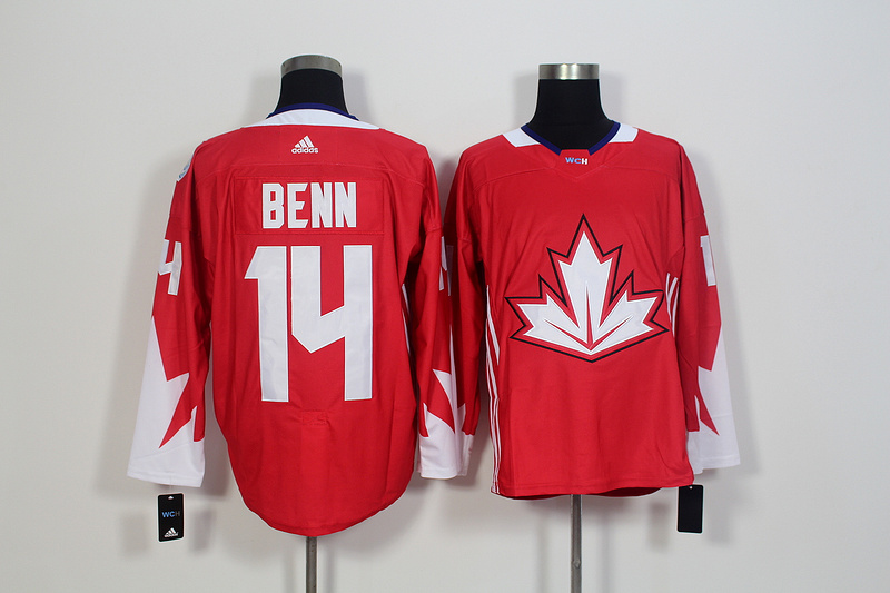 Mens Team Canada #14 Jamie Benn 2016 World Cup of Hockey Olympics Game Red Jersey