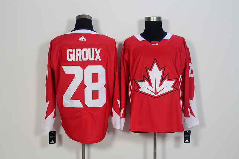 Mens Team Canada #28 Claude Giroux 2016 World Cup of Hockey Olympics Game Red Jersey