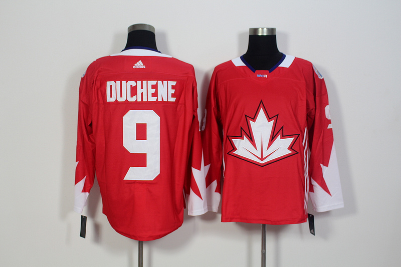 Mens Team Canada #9 Matt Duchene 2016 World Cup of Hockey Olympics Game Red Jersey
