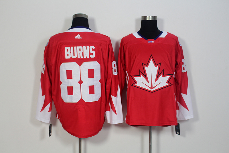 Mens Team Canada #88 Brent Burns 2016 World Cup of Hockey Olympics Game Red Jersey
