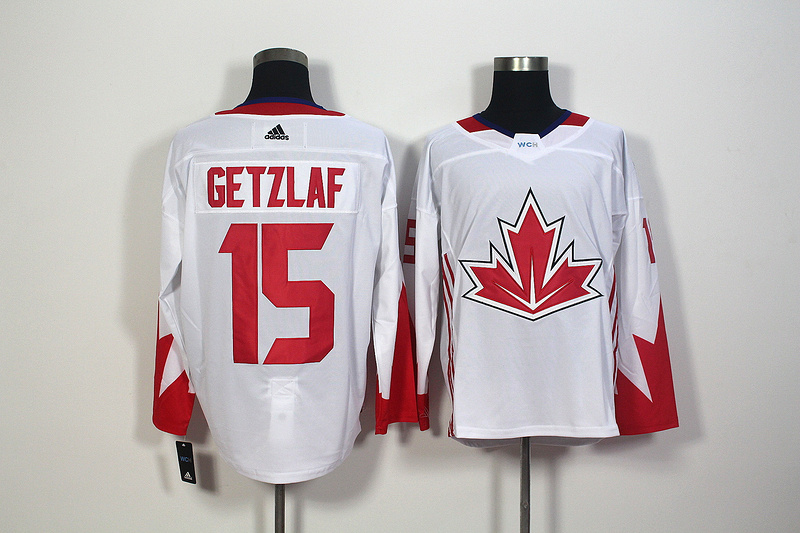 Mens Team Canada #15 Ryan Getzlaf 2016 World Cup of Hockey Olympics Game White Jersey