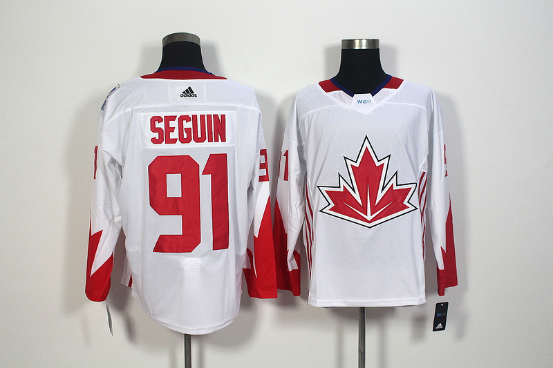 Mens Team Canada #91 Tyler Seguin 2016 World Cup of Hockey Olympics Game White Jersey