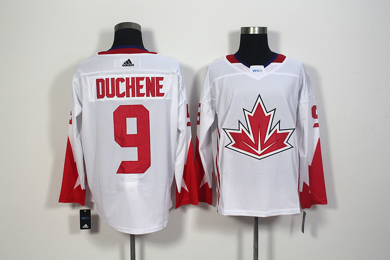 Mens Team Canada #9 Matt Duchene 2016 World Cup of Hockey Olympics Game White Jersey