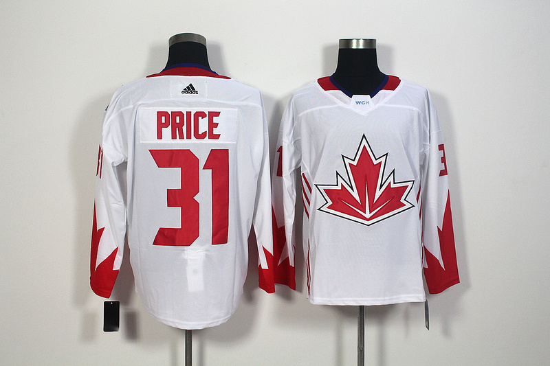 Mens Team Canada #31 Carey Price 2016 World Cup of Hockey Olympics Game White Jersey