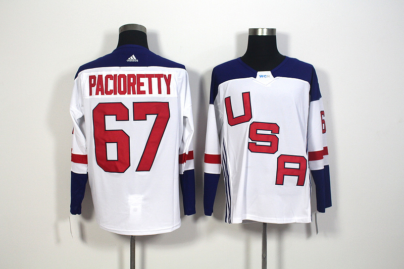 Mens Team USA #67 Max Pacioretty 2016 World Cup of Hockey Olympics Game White Jerseys 