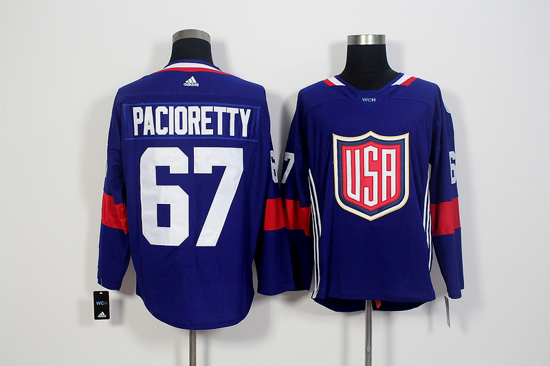 Mens Team USA #67 Max Pacioretty 2016 World Cup of Hockey Olympics Game Navy Blue Jerseys 