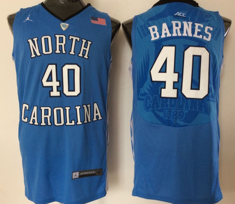North Carolina Tar Heels Harrison Barnes #40 Light Blue College Basketball Jersey