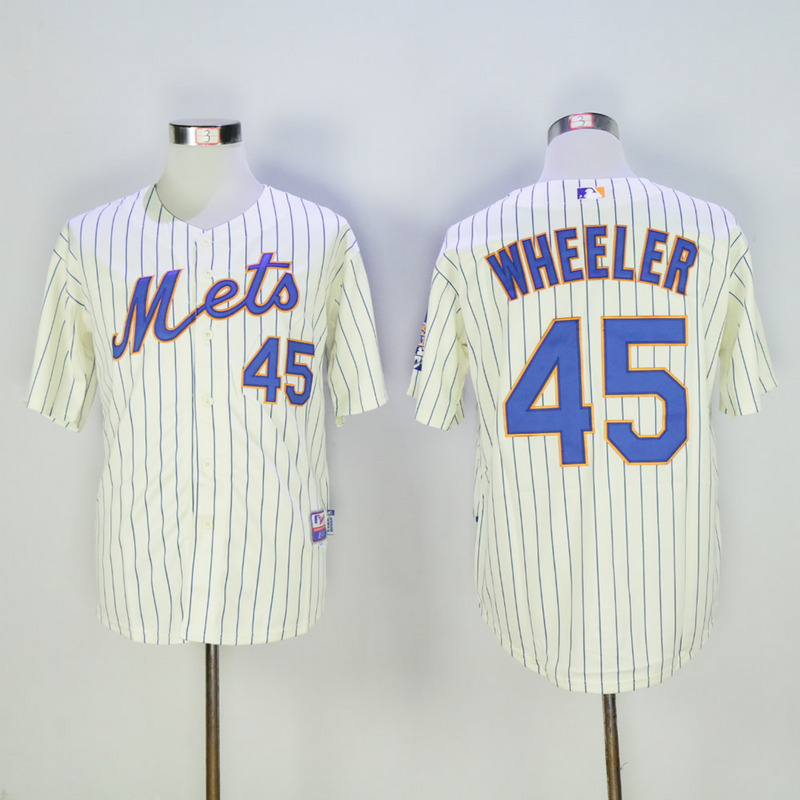 MLB New York Mets 45 Zack Wheeler Cream Jersey