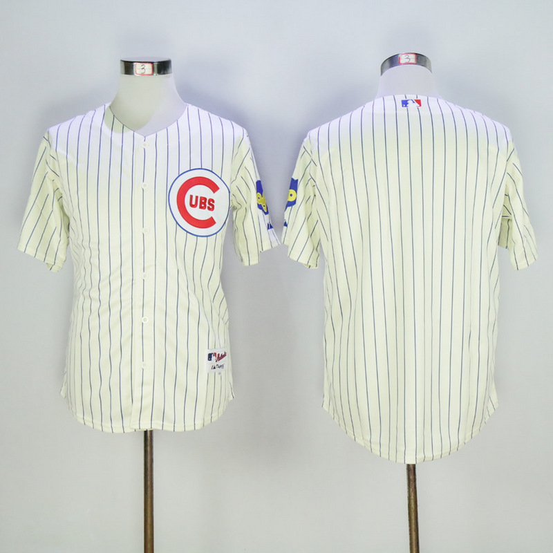 MLB Chicago Cubs Blank Cream Pinstripe 1969 Jersey