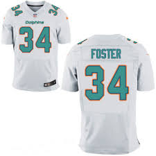 Miami Dolphins #23 Adrian Foster Aqua White Elite Jersey