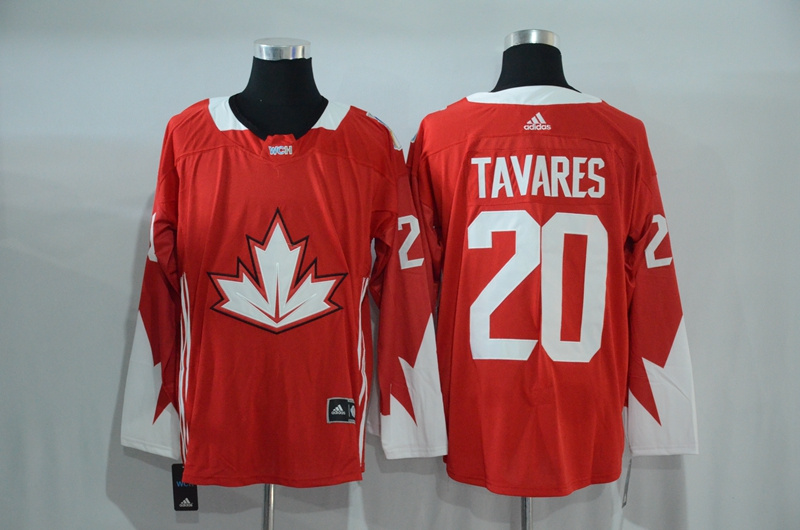 Mens Team Canada #20 John Tavares 2016 World Cup of Hockey Olympics Game Red Jersey