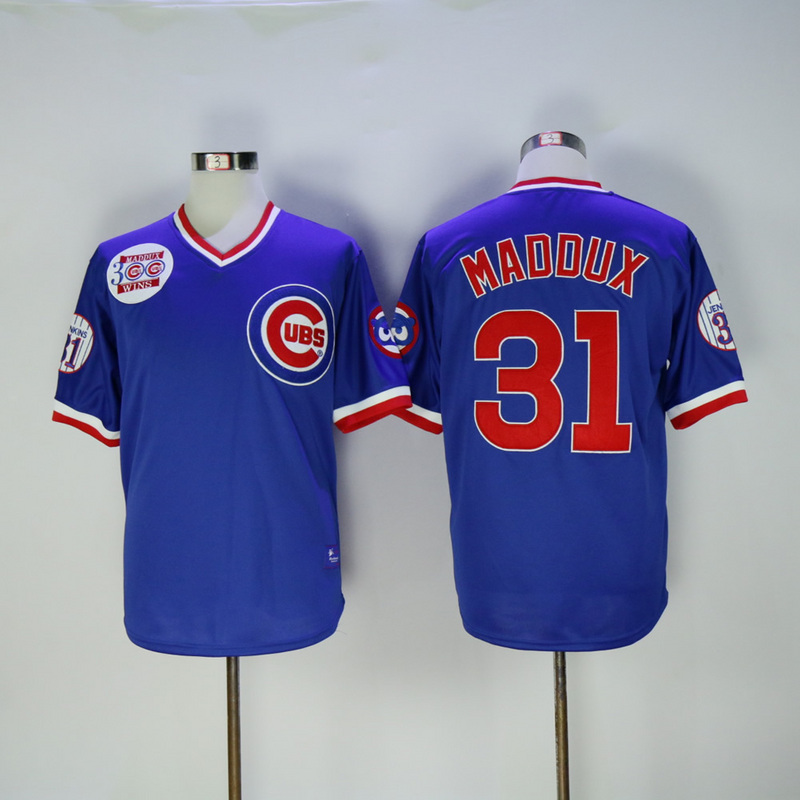 Maddux Jersey: M&N #31 Chicago Cubs Jersey in Blue