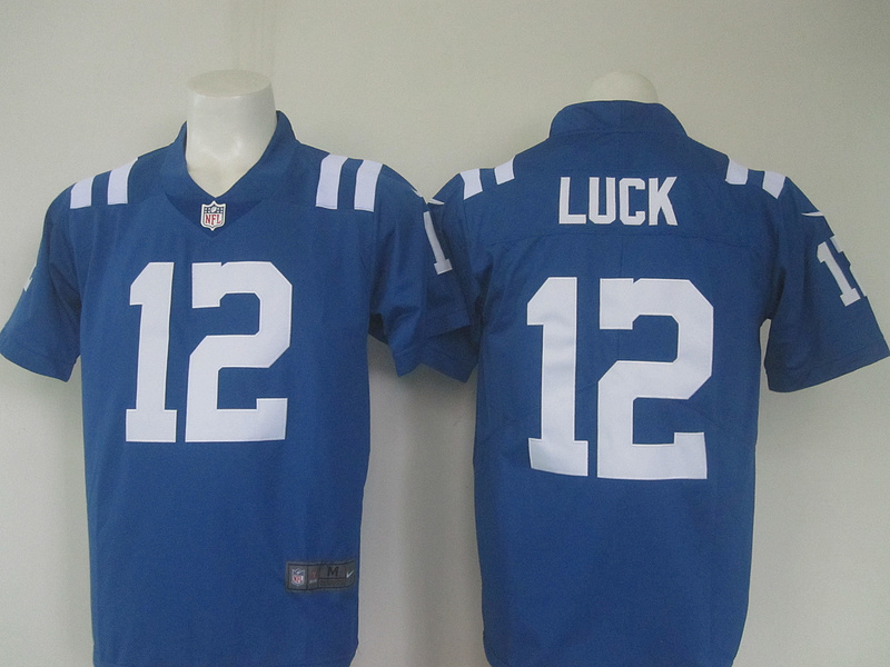 NFL Indianapolis Colts #12 Luck Blue Rush Jersey