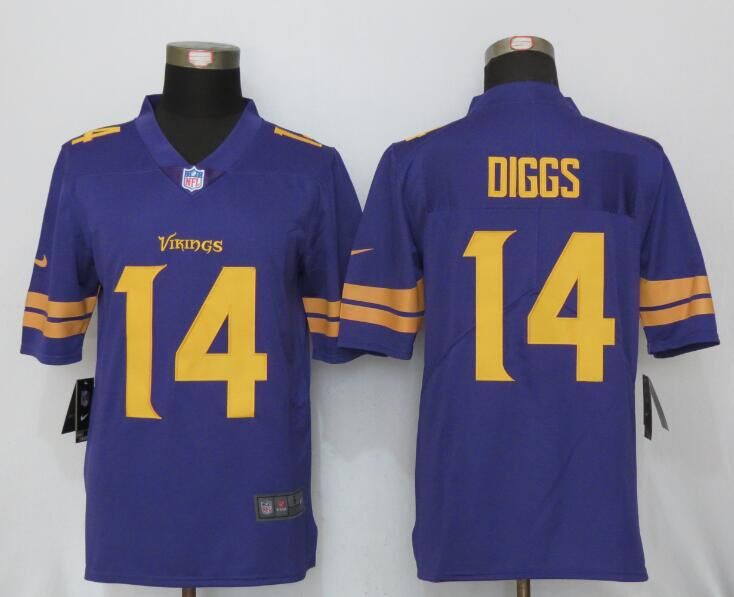 NFL Nike Minnesota Vikings #14 Diggs Purple Color Rush Jersey