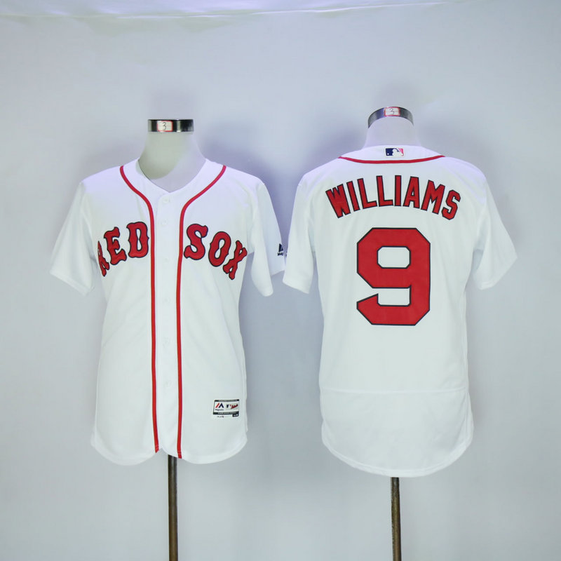 MLB Boston Red Sox #9 Williams White Elite Jersey
