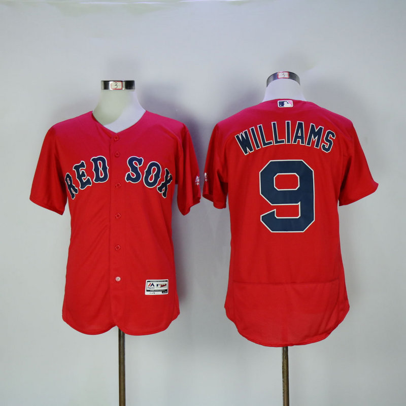 MLB Boston Red Sox #9 Williams Red Elite Jersey