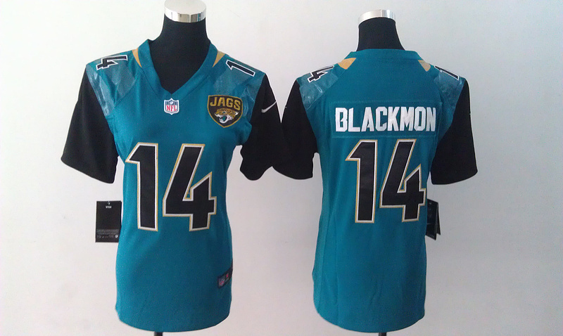 2014 NIKE Jacksonville Jaguars #14 Blackmon women Green jersey