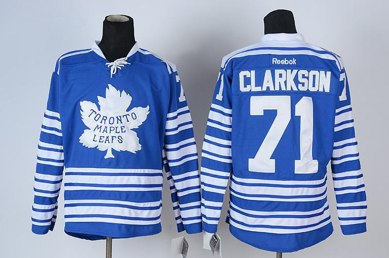 NHL Reebok Toronto Maple Leafs ##71 Clarkson Blue 2014 Winter Classic Jersey