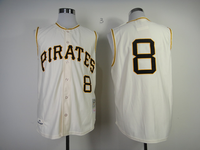 MLB Pittsburgh Pirates #8 Willie Stargell Wihte Throwback 1962 Jersey