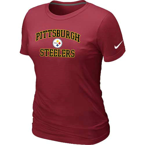  Pittsburgh Steelers Womens Heart& Soul Red TShirt 29 