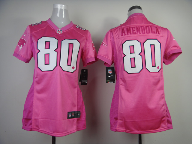 NFL New England Patriots #80 Amendola Women Pink Jersey