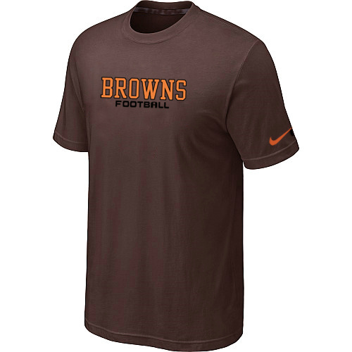  Nike Cleveland Browns Sideline Legend Authentic Font TShirt Brow 80 