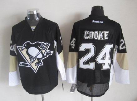 NHL Pittsburgh Penguins Cooke #24 Black jersey