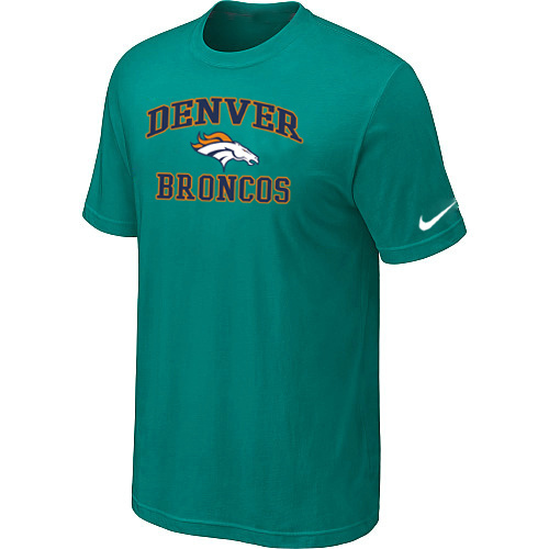  Denver Broncos Heart& Soul Green TShirt 73 