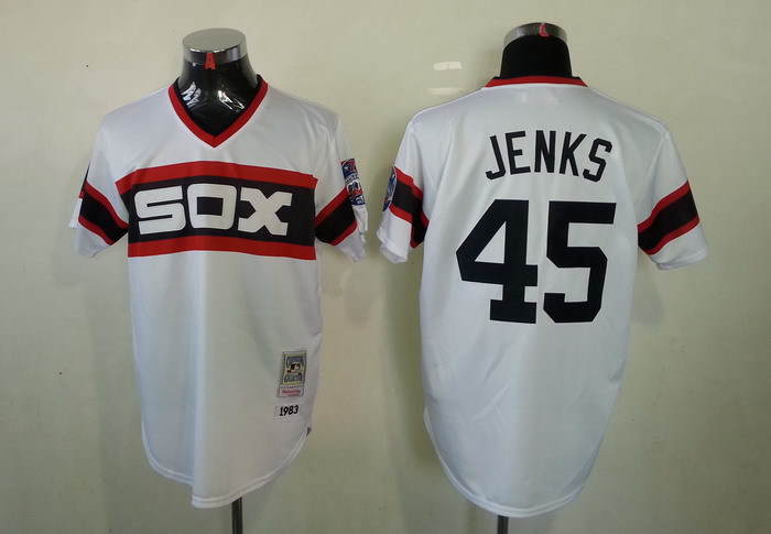 MLB Chicago White Sox Jenks #45 throwback Jersey