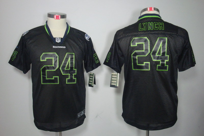 NFL Seattle Seahawks #24 Lynch Youth Lights Out Jersey