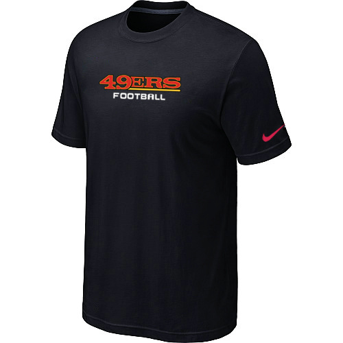  Nike San Francisco 49 ers Sideline Legend Authentic Font TShirt Black 245 