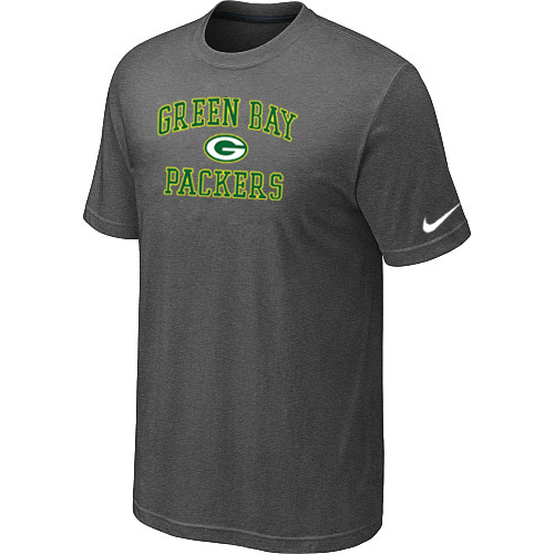  Green Bay Packers Heart& Soul Darkgrey TShirt 147 