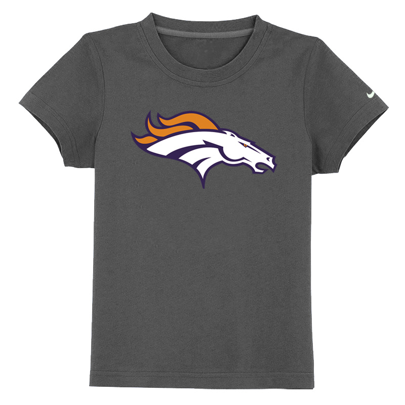 Denver Broncos Sideline Legend Authentic Logo Youth T Shirt D-Grey