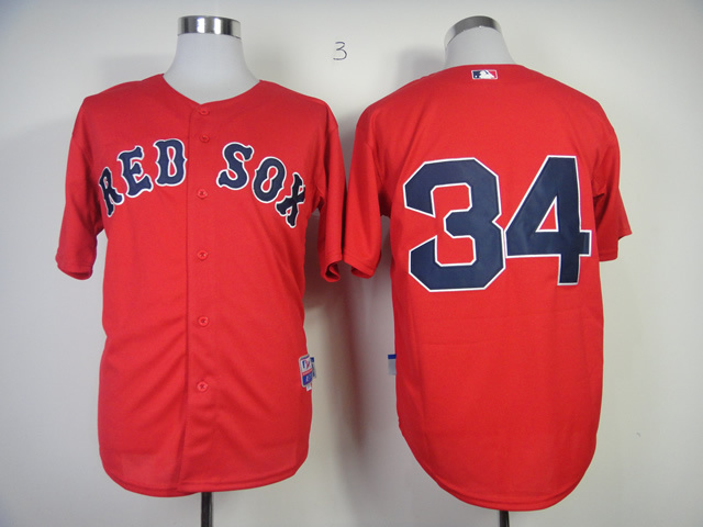 MLB Boston Red Sox #34 Ortiz Red Jersey