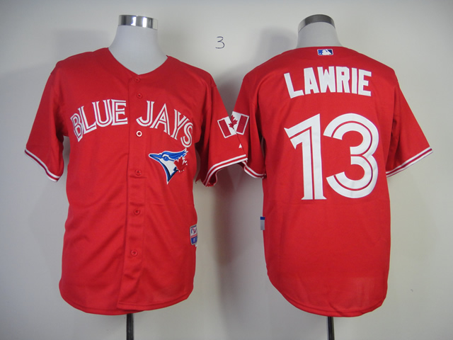 MLB Toronto Blue Jays #13 Lawrie 2013 Authentic Canada Day Jersey