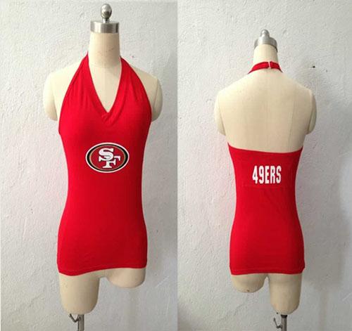 Womens All Sports Couture San Francisco 49ers 49ers Red Coverage Halter Top