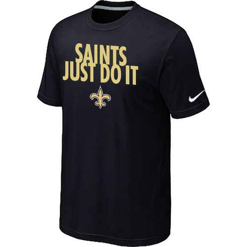 NFL New Orleans Saints Just DoIt Black TShirt 26