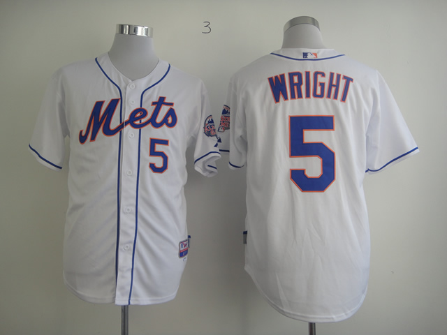 New York Mets Authentic 5 Wright Cool Base Jersey w2013 All-Star Patch