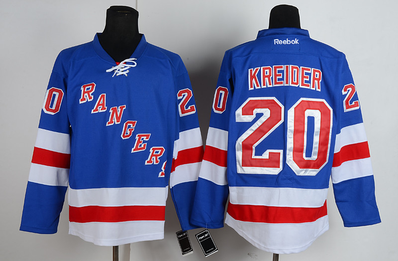 New York Rangers #20 Kreider Blue Jersey