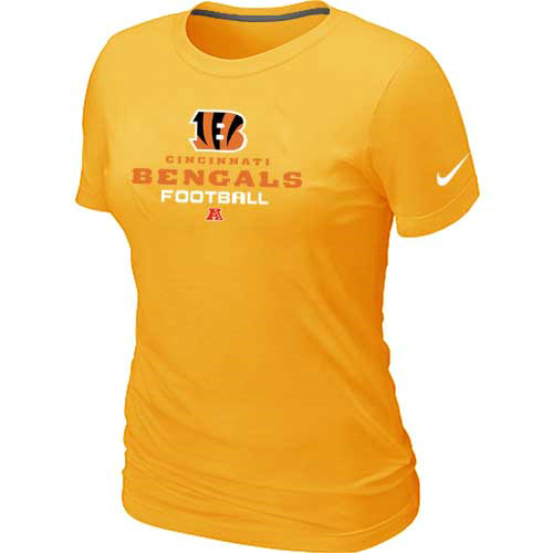  Cincinnati Bengals Yellow Womens Critical Victory TShirt 49 