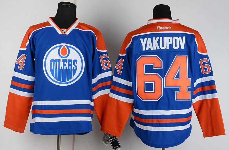 Edmonton Oilers #64 Yakupov Blue Jersey