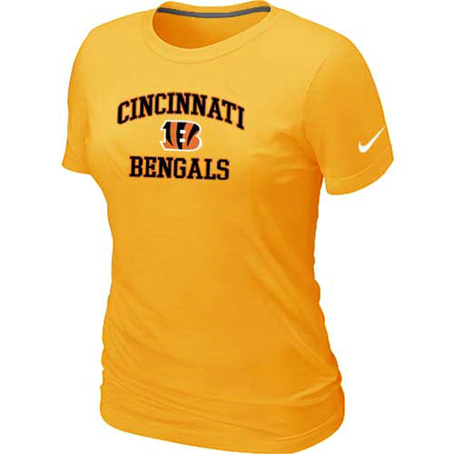  Cincinnati Bengals Womens Heart& Sou Yellowl TShirt 35 