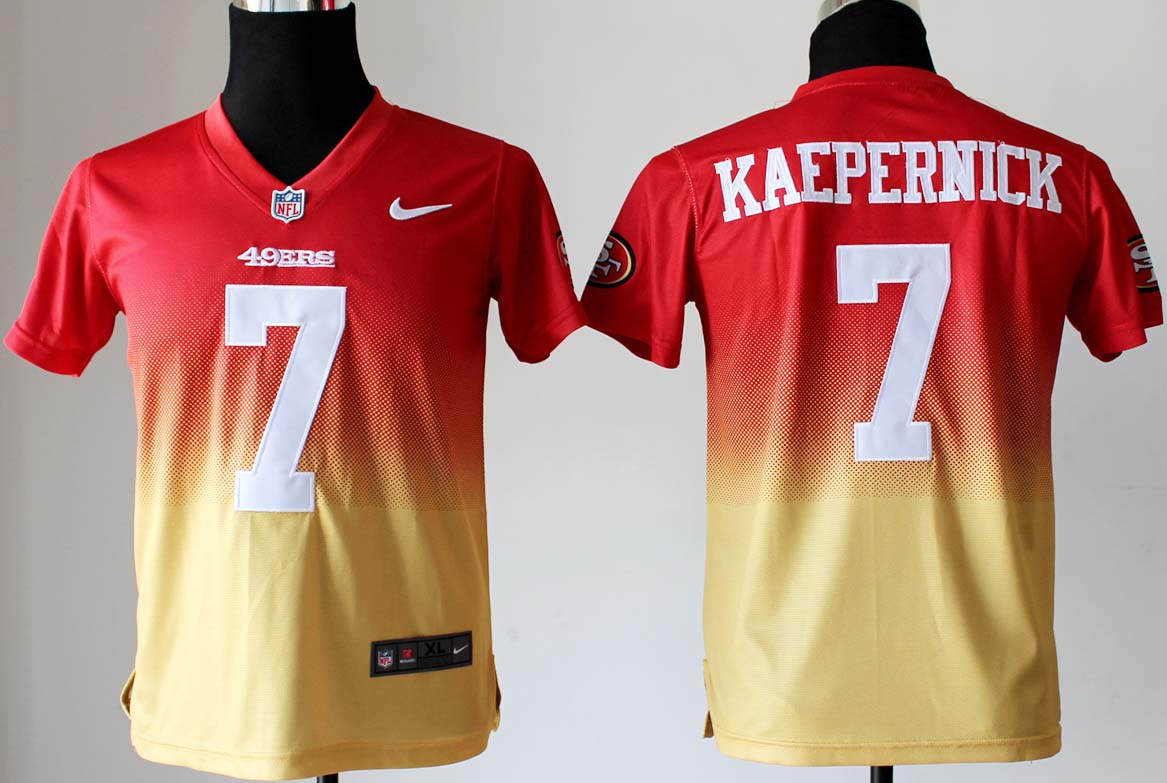 NFL Youth San Francisco 49ers #7 Colin Kaepernick Fadeaway Jersey