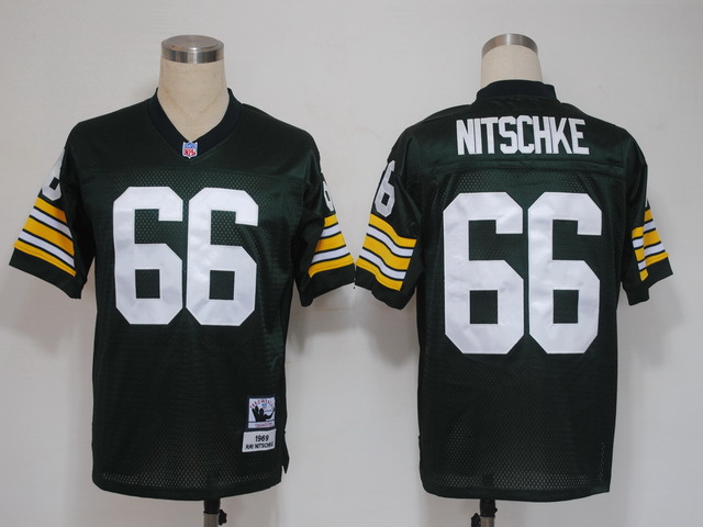 NFL Green Bay Packers 66 NITSCHKE m&n Green 1969 Jerseys