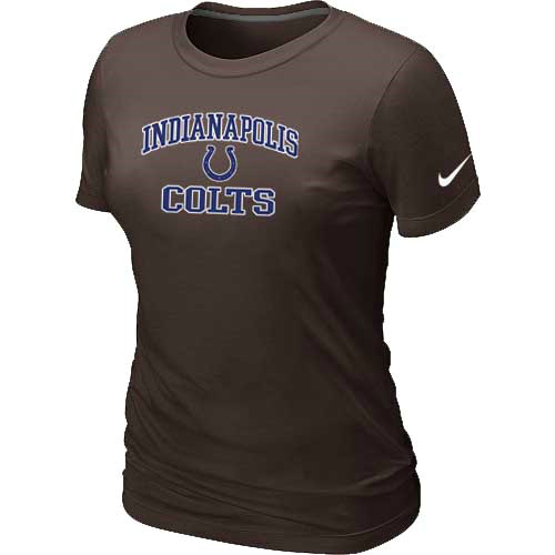  Indianapolis Colts Womens Heart& Soul Brown TShirt 33 