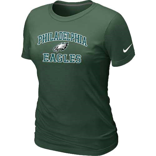  Philadelphia Eagles Womens Heart& Soul D- Green TShirt 43 