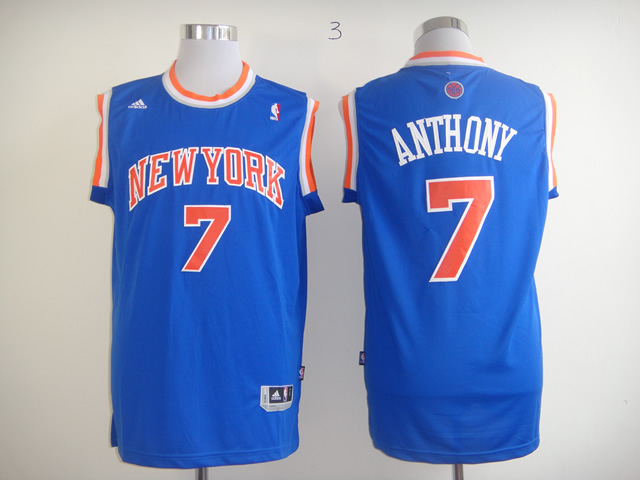 NBA New York Knicks #7 Anthony Blue Jersey